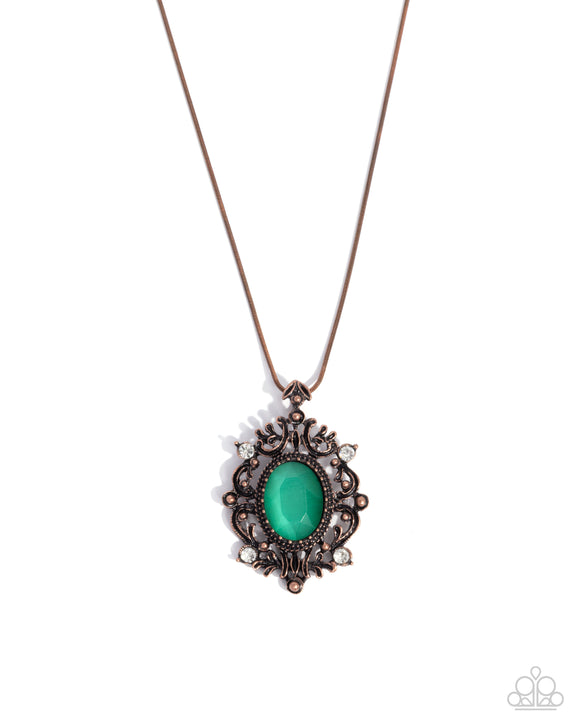 Family Crest - Copper - Paparazzi Accessories - Necklace