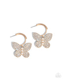 Butterfly Boundary - Gold - Paparazzi Accessories - Earring - Jewelry with Erin Binford