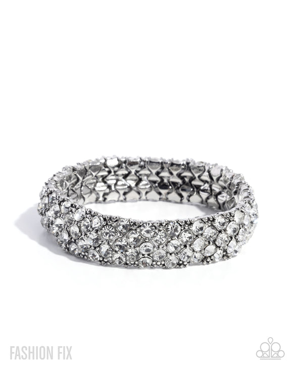 Prismatic Perspective - White - Paparazzi Accessories - Bracelet