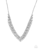 Pointed Pizzazz - White - Paparazzi Accessories - Necklace - Jewelry with Erin Binford