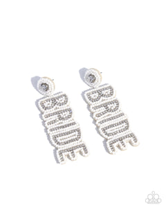Bridal Beading - White - Paparazzi Accessories - Earring - Jewelry with Erin Binford