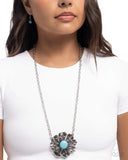 Floral Form - Blue - Paparazzi Accessories - Necklace - Jewelry with Erin Binford