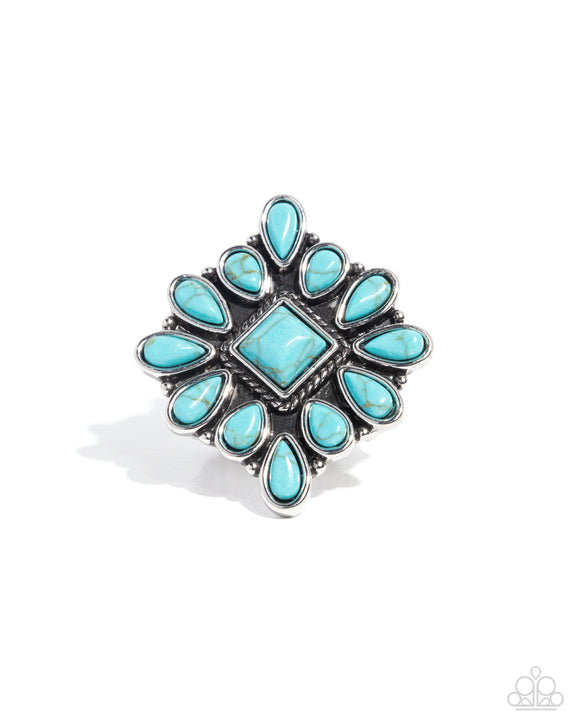Developed Diamond - Blue - Paparazzi Accessories - Ring
