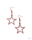 Steady Stars - Red - Paparazzi Accessories - Earring - Jewelry with Erin Binford