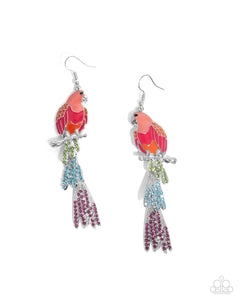 Parrot Pull - Orange - Paparazzi Accessories - Earring - Jewelry with Erin Binford