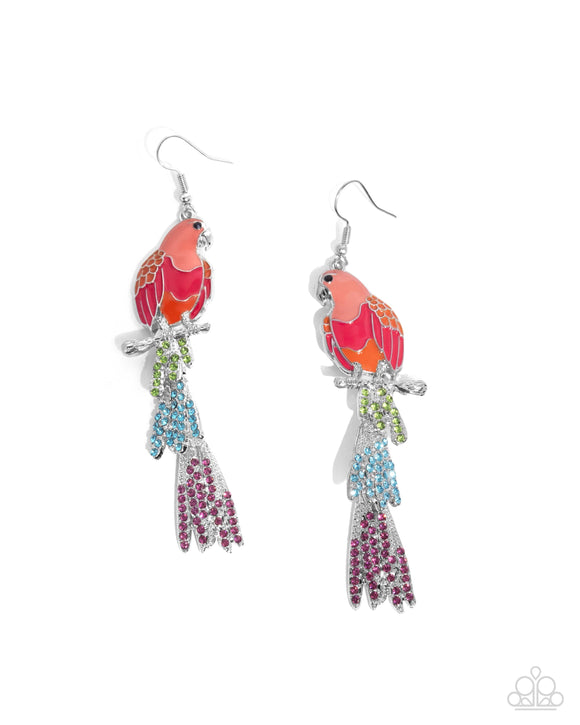 Parrot Pull - Orange - Paparazzi Accessories - Earring - Jewelry with Erin Binford