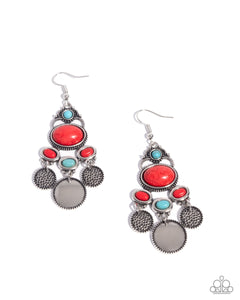 Chandelier Candor - Red - Paparazzi Accessories - Earring - Jewelry with Erin Binford