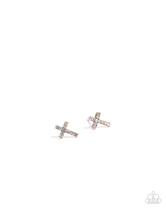 Sacred Shimmer - Gold - Paparazzi Accessories - Earring - Jewelry with Erin Binford
