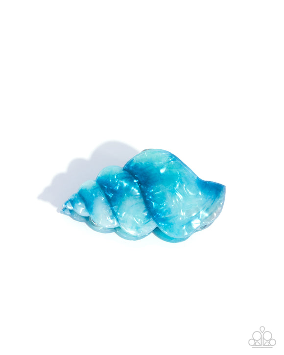 Smooth Seashell - Blue - Paparazzi Accessories - Hair Clip - Jewelry with Erin Binford