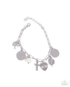 Charm Commitment - White - Paparazzi Accessories - Bracelet - Jewelry with Erin Binford