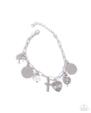 Charm Commitment - White - Paparazzi Accessories - Bracelet - Jewelry with Erin Binford