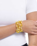 Colorful Chorus - Yellow - Paparazzi Accessories - Bracelet - Jewelry with Erin Binford