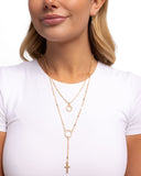 Faithfully Fierce - Gold - Paparazzi Accessories - Necklace - Jewelry with Erin Binford