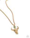 Longhorn Leisure - Gold - Paparazzi Accessories - Necklace