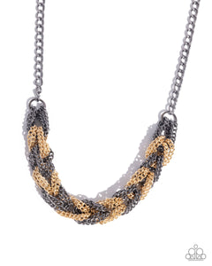 Braided Breakthrough - Black - Paparazzi Accessories - Necklace - Jewelry with Erin Binford