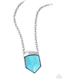 Pendant Passage - Blue - Paparazzi Accessories - Necklace
