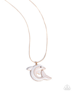Dolphin Dive - Gold - Paparazzi Accessories - Necklace - Jewelry with Erin Binford