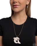 Dolphin Dive - Gold - Paparazzi Accessories - Necklace - Jewelry with Erin Binford