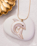 Dolphin Dive - Gold - Paparazzi Accessories - Necklace - Jewelry with Erin Binford