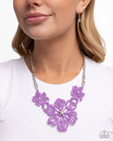 Floral Fandom - Purple - Paparazzi Accessories - Necklace - Jewelry with Erin Binford