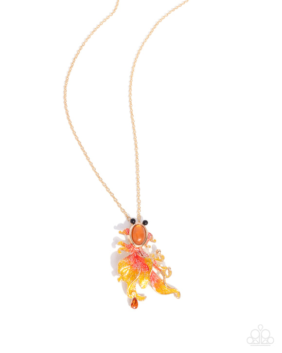 Synchronized Swimming - Orange - Paparazzi Accessories - Necklace - Jewelry with Erin Binford