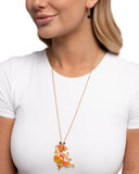 Synchronized Swimming - Orange - Paparazzi Accessories - Necklace - Jewelry with Erin Binford