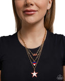 Unforgettable USA - Gold - Paparazzi Accessories- Necklace - Jewelry with Erin Binford