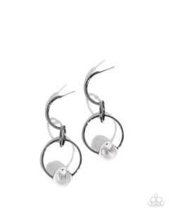Rebellious Round - Black - Paparazzi Accessories-  Earring - Jewelry with Erin Binford
