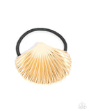 Short Seashell - Gold - Paparazzi Accessories - Hair Clip - Jewelry with Erin Binford