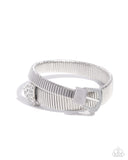 Belted Brilliance - White - Paparazzi Accessories- Bracelet - Jewelry with Erin Binford