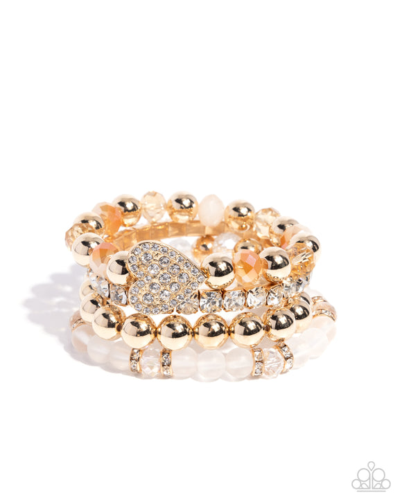 Poetically Plush - White - Paparazzi Accessories - Bracelet