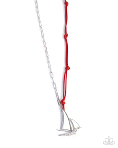 Sailboat Shimmer - Red - Paparazzi Accessories - Necklace - Jewelry with Erin Binford