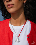 Sailboat Shimmer - Red - Paparazzi Accessories - Necklace - Jewelry with Erin Binford
