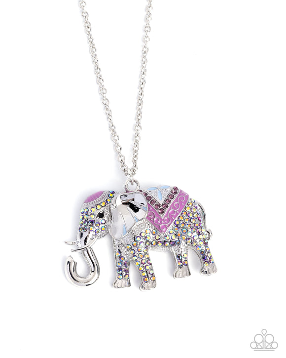 Educated Elephant - Purple - Paparazzi Accessories - Necklace - Jewelry with Erin Binford