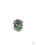 Polished Peacock - Brass - Paparazzi Accessories - Ring - Jewelry with Erin Binford