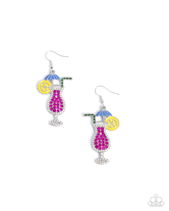 Delightful Daiquiri - Pink - Paparazzi Accessories - Earring - Jewelry with Erin Binford