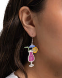 Delightful Daiquiri - Pink - Paparazzi Accessories - Earring - Jewelry with Erin Binford