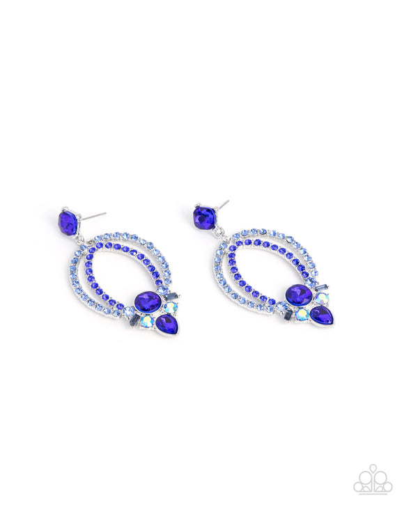 Karma Knockout - Blue - Paparazzi Accessories - Earring - Jewelry with Erin Binford