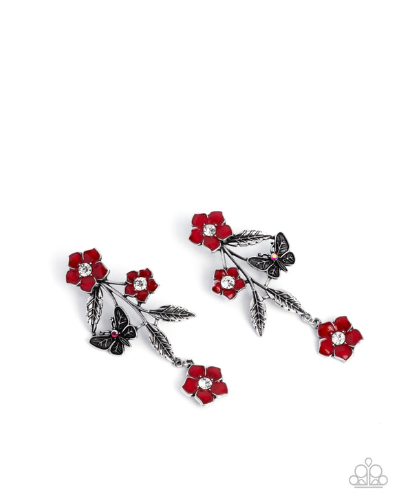 Whimsical Weekend - Red - Paparazzi Accessories - Earring - Jewelry with Erin Binford