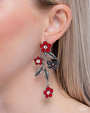 Whimsical Weekend - Red - Paparazzi Accessories - Earring - Jewelry with Erin Binford
