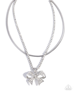 Cheerful Coquette - White - Paparazzi Accessories- Necklace - Jewelry with Erin Binford