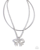 Cheerful Coquette - White - Paparazzi Accessories- Necklace - Jewelry with Erin Binford