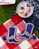 Benevolent Boot - Blue - Paparazzi Accessories - Earring - Jewelry with Erin Binford