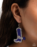 Benevolent Boot - Blue - Paparazzi Accessories - Earring - Jewelry with Erin Binford