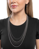 Lockdown Layers - Silver - Paparazzi Accessories- Necklace - Jewelry with Erin Binford