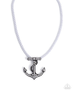 Anchored Allure - White - Paparazzi Accessories - Necklace - Jewelry with Erin Binford