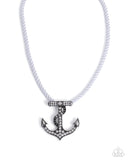 Anchored Allure - White - Paparazzi Accessories - Necklace - Jewelry with Erin Binford