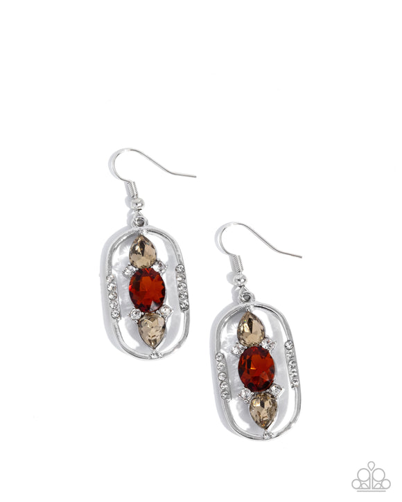 Sit and Stare - Brown - Paparazzi Accessories - Earring - Jewelry with Erin Binford