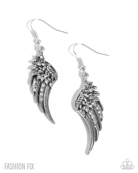 Free-Spirited Fable - White - Paparazzi Accessories - Earring - Jewelry with Erin Binford