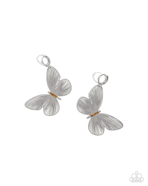 Fluttering Folk - Orange - Paparazzi Accessories - Earring - Jewelry with Erin Binford